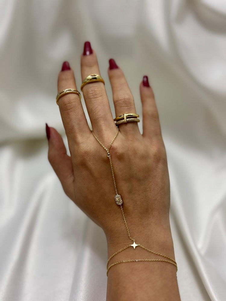 Baget Taşlı Gold Şahmeran