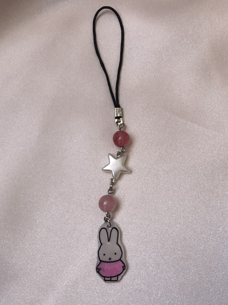 Miffy pembe telefon aksesuarı