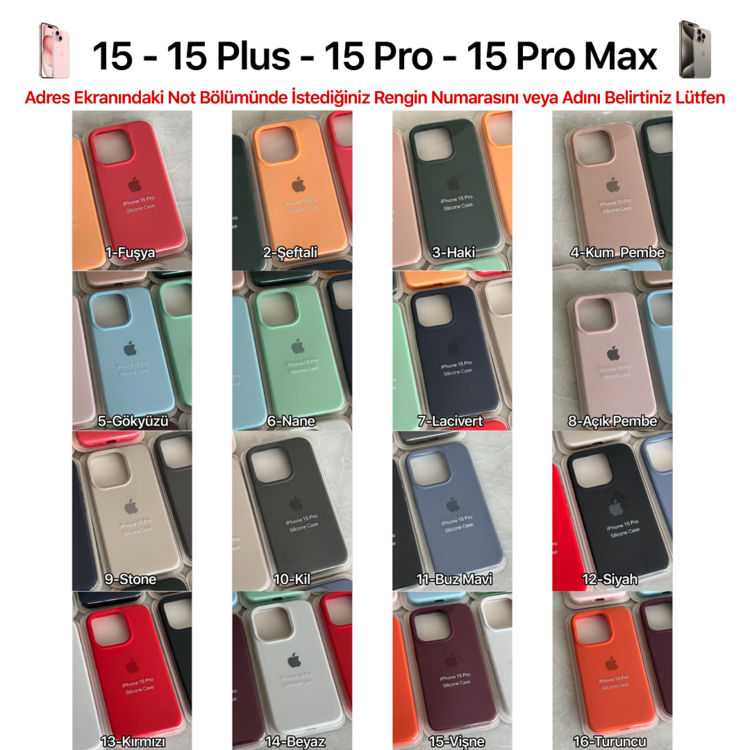Apple Silikon Kılıf (15 Serisi)