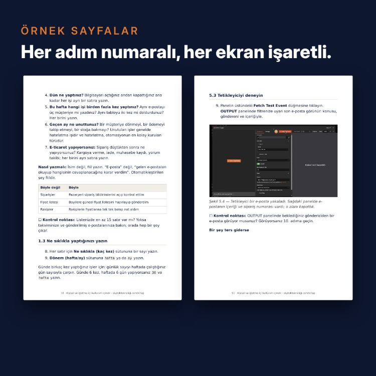 Kendi Otomasyonunu Kur · n8n Çalışma Kitabı (E-kitap, PDF)