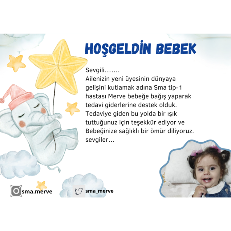 HOŞGELDİN BEBEK KARTI KIZ / ERKEK