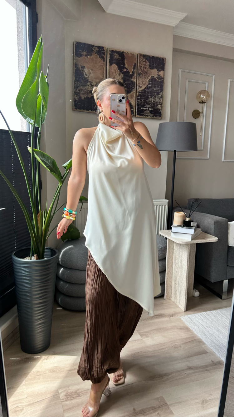 Kırinkıl Beli ve Bilekleri Lastikli Pantalon