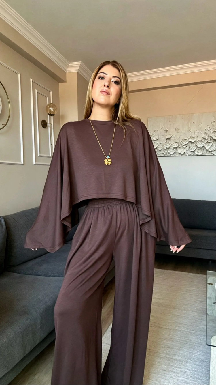 Kahve Pelerin Takım