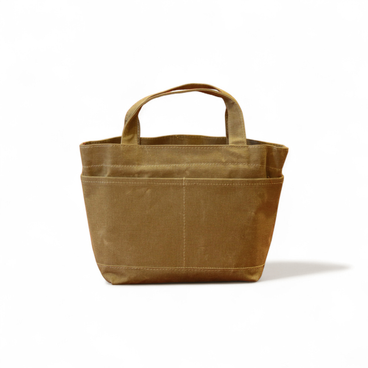 Cepli Kanvas Tote Çanta-Camel