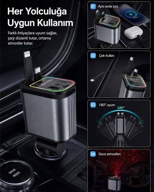 66W TURBO ŞARJ + TAVAN AMBİYANS
