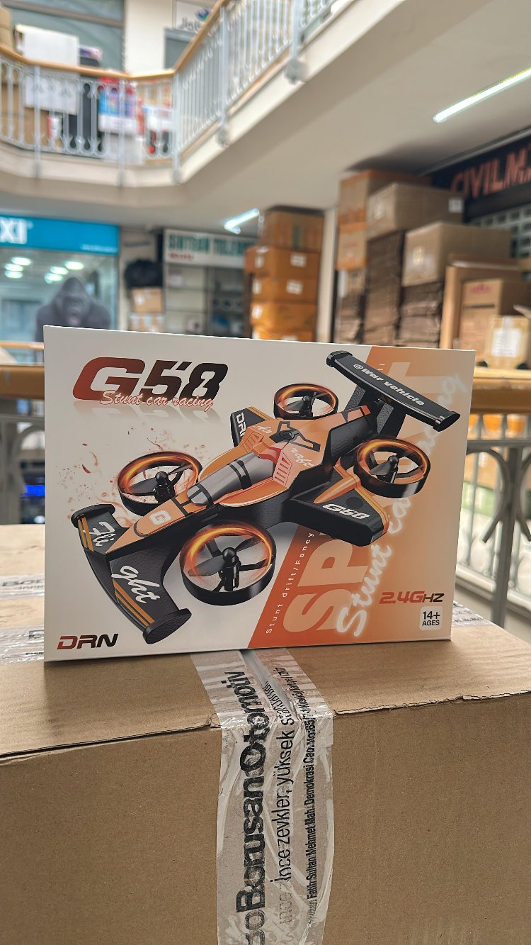 G58 DÖNÜŞÜMLÜ KUMANDALI ARABA VE DRONE 2 Sİ BİR ARADA