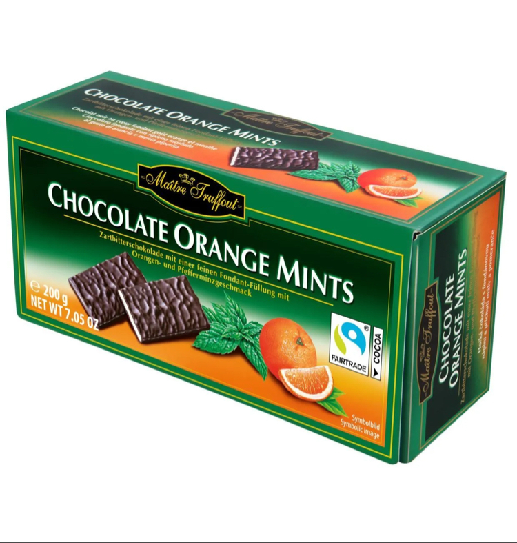CHOCOLATE MINTS/ORANGE GUNZ portakal ve naneli pralin çikolata, 200 gr