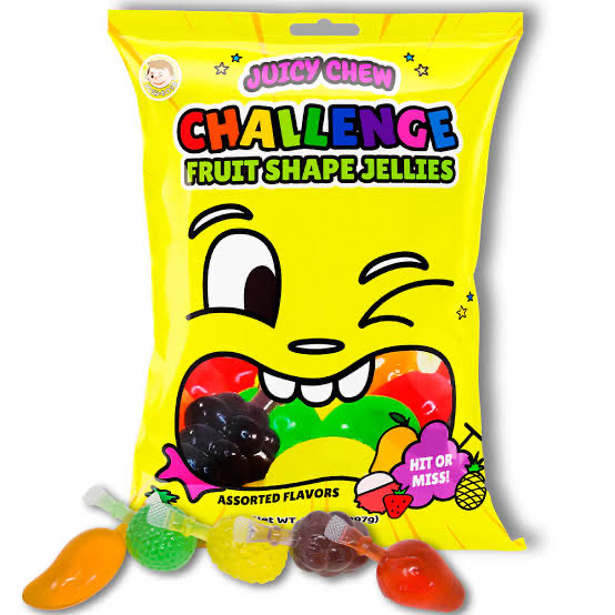 juicy chew challenge fruit shape jellies ( single piece)