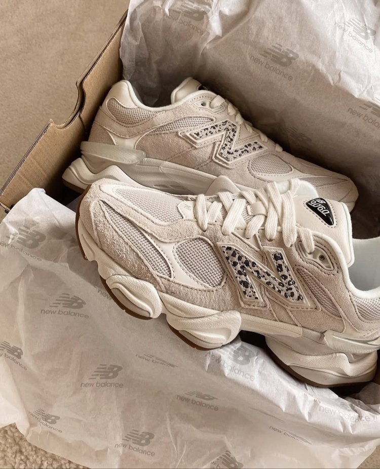 New Balance 9060 Sea Salt Leopard Print
