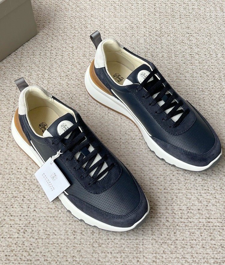 Brunello Cucinelli - Blue leather sneakers 39-45