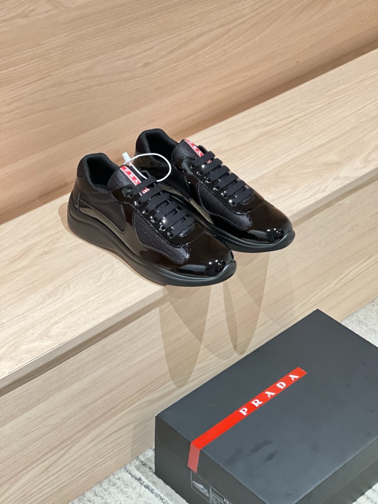 Prada America’s Cup Siyah Rugan ve Teknik Kumaş Erkek Spor Ayakkabı 38-45