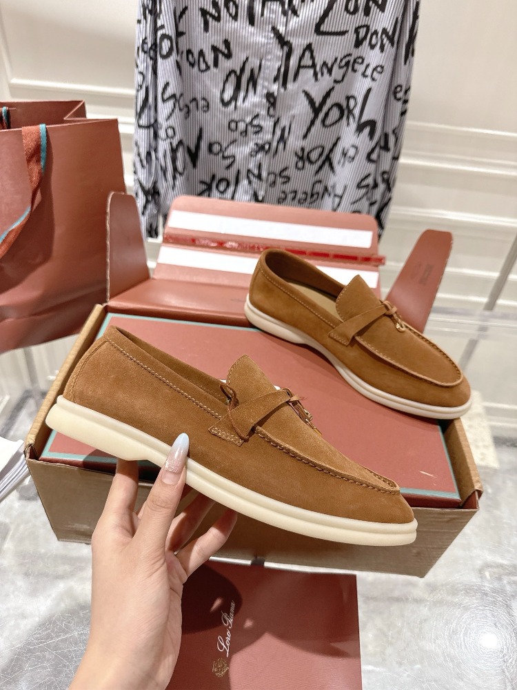 Loro Piana Summer Charms Walk Loafer Suede Colour Vicuna 38-46