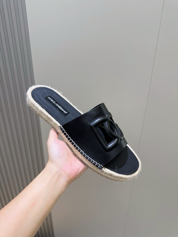  Dolce&Gabbana Calfskin espadrille sliders 38-45