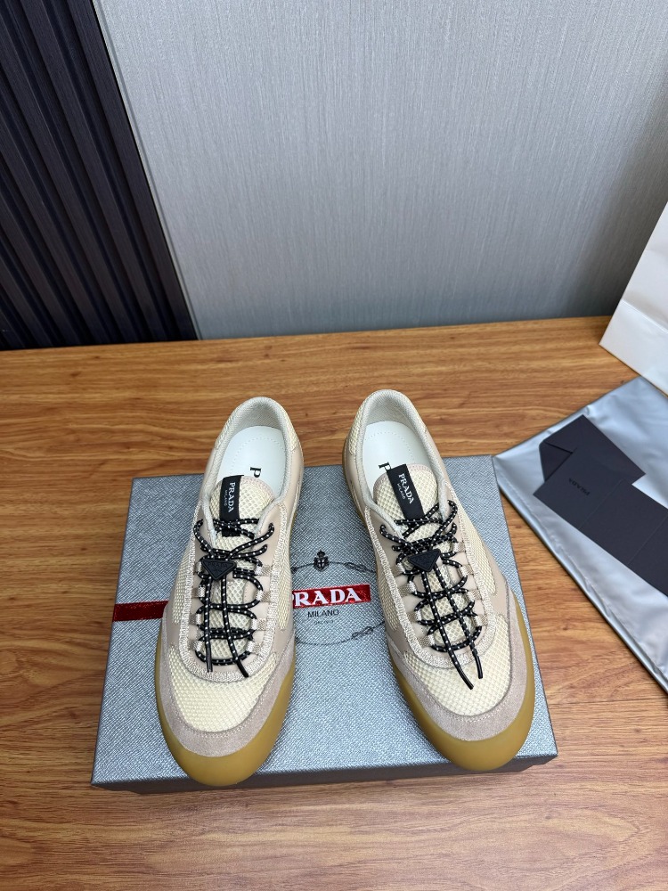 Prada Nötr Erkek Speedrock Deri ve File Erkek Spor Ayakkabı 39-45