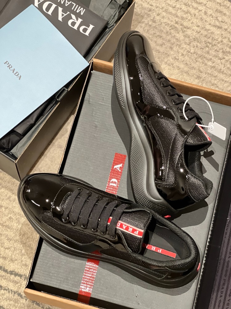 Prada America’s Cup Siyah Rugan ve Teknik Kumaş Erkek Spor Ayakkabı 38-45