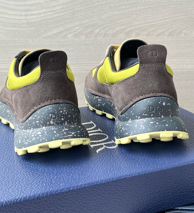 Squash Sneaker Brown and Yellow Suede Calfskin