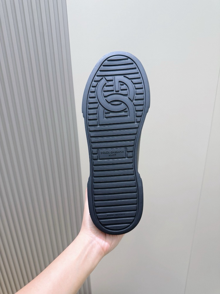 Dolce&Gabbana Siyah Erkek Portofino Siyah Erkek Deri Sneaker 38-45