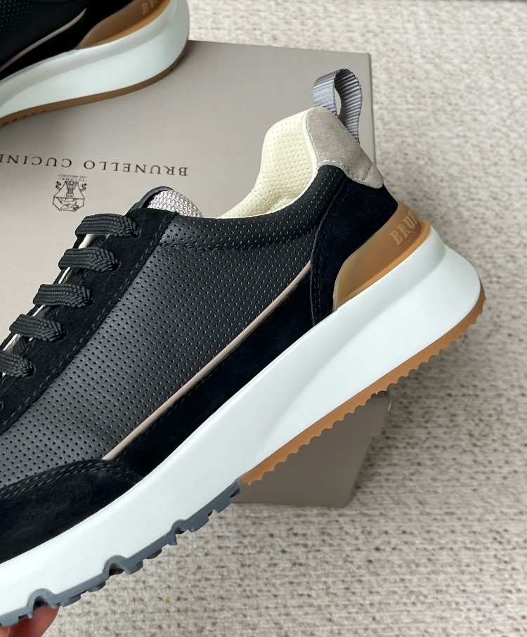Brunello Cucinelli - Perforated Leather & Suede Sneaker 39-45