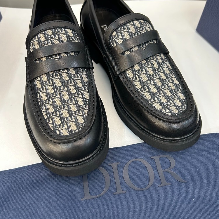 Explorer Black Oblique Canvas Leather Loafer 39-45