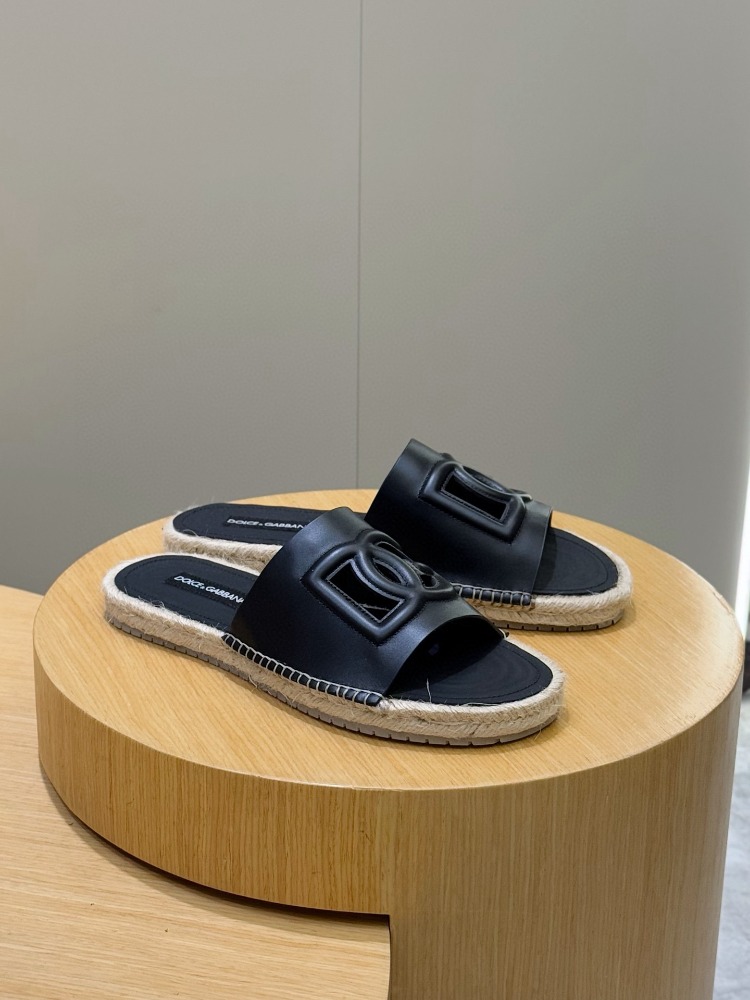  Dolce&Gabbana Calfskin espadrille sliders 38-45