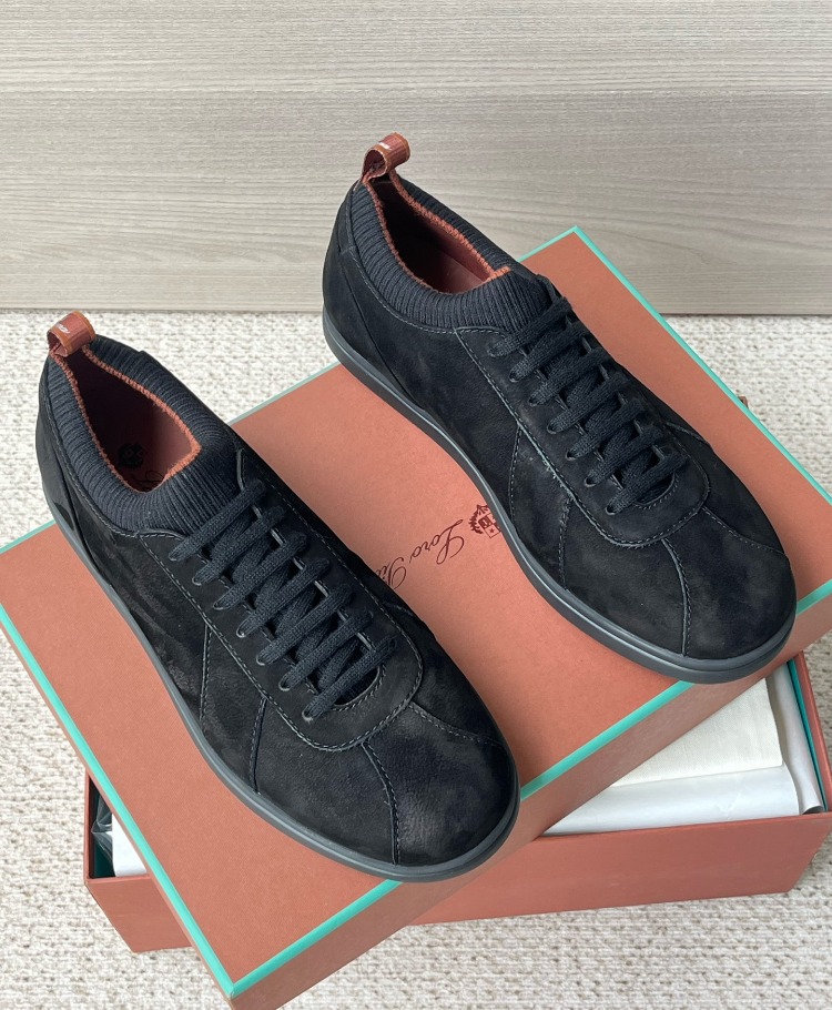Loro Piana Soho 2.0 Walk Low-Top Sneakers in Black 39-45