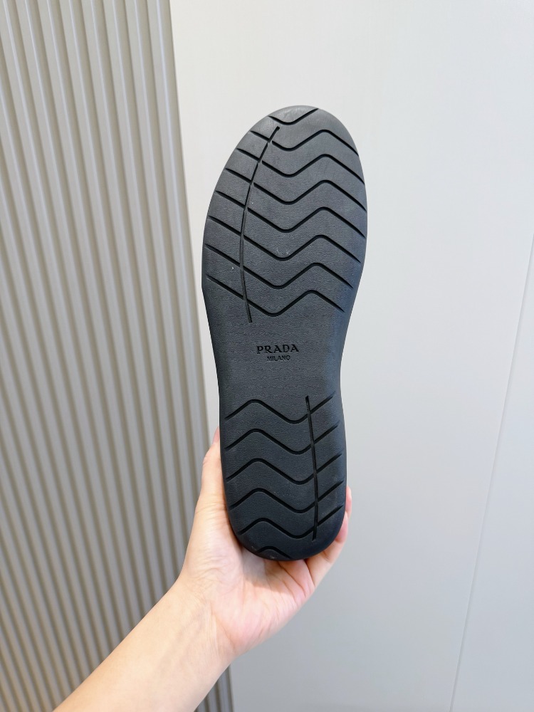Prada Speedrock Yeşil Deri ve File Erkek Spor Ayakkabı 39-45