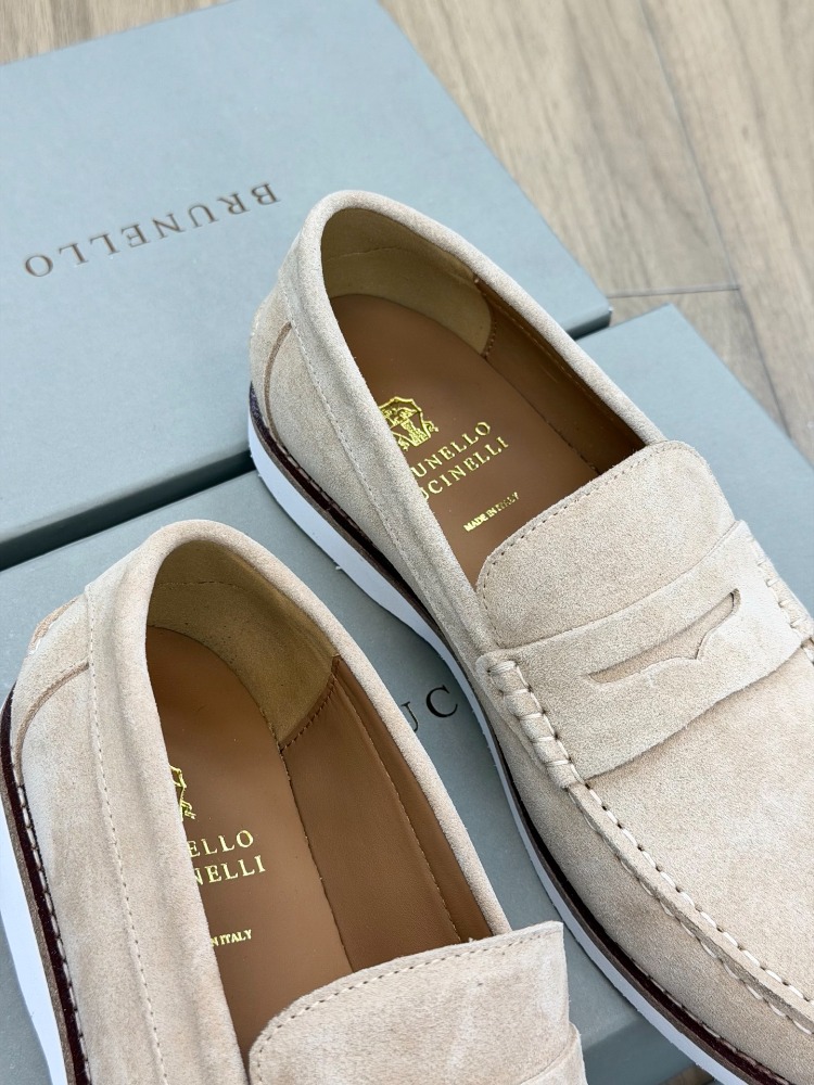 BRUNELLO CUCINELLI Suede Penny Loafers 39-45