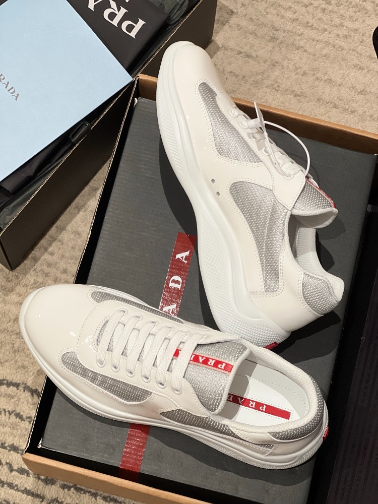 Prada America’s Cup Kauçuk ve Bike Kumaş Spor Ayakkabı 38-45