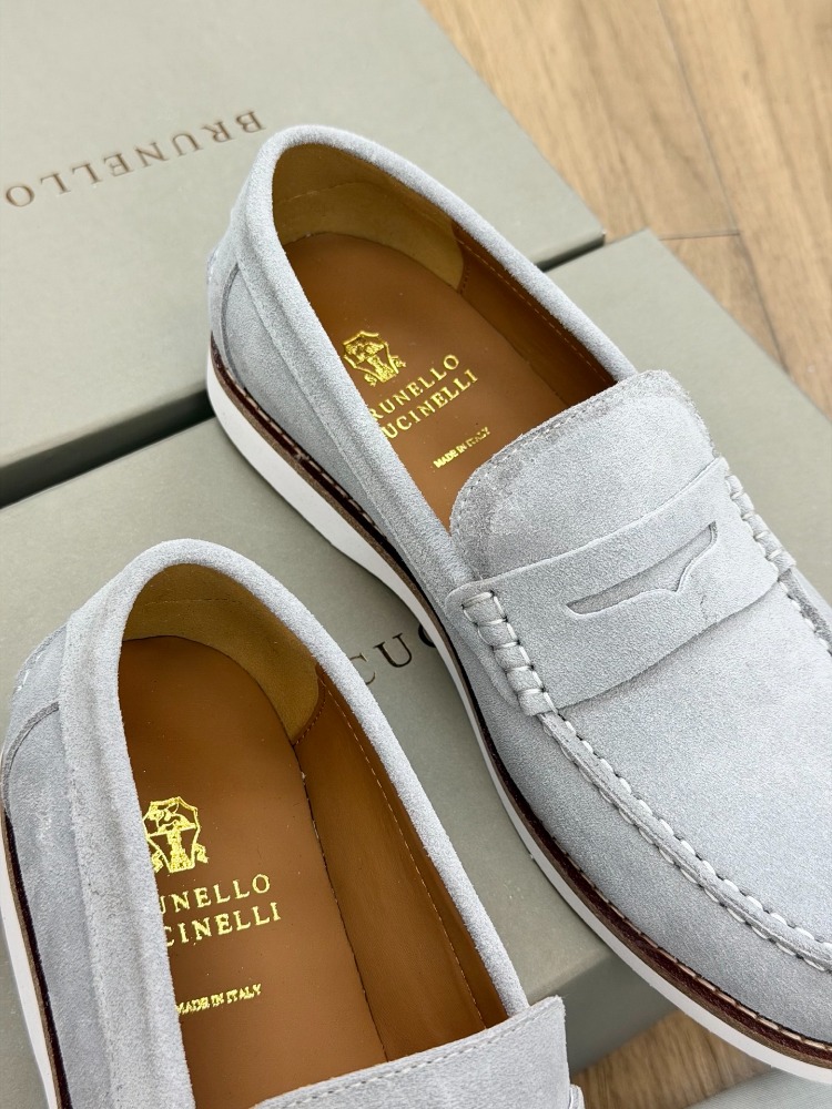 BRUNELLO CUCINELLI Suede Penny Loafers 39-45