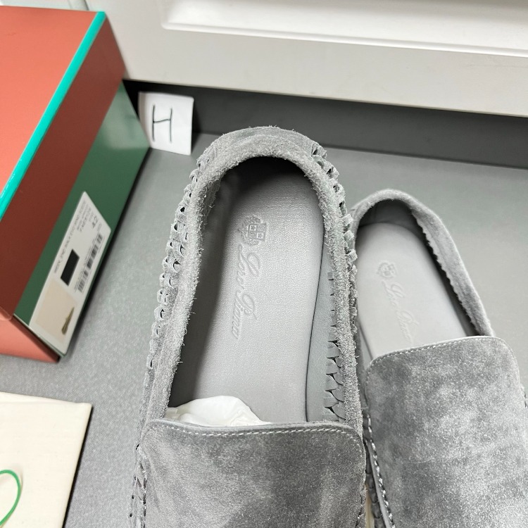 Loro Piana Summer Walk Loafer Suede Grey 39-45