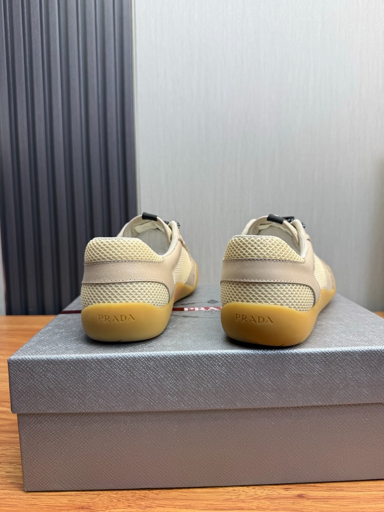 Prada Nötr Erkek Speedrock Deri ve File Erkek Spor Ayakkabı 39-45