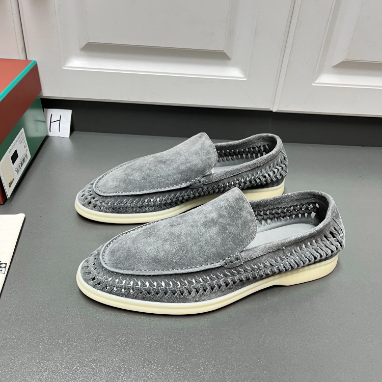 Loro Piana Summer Walk Loafer Suede Grey 39-45