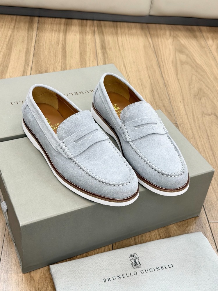 BRUNELLO CUCINELLI Suede Penny Loafers 39-45