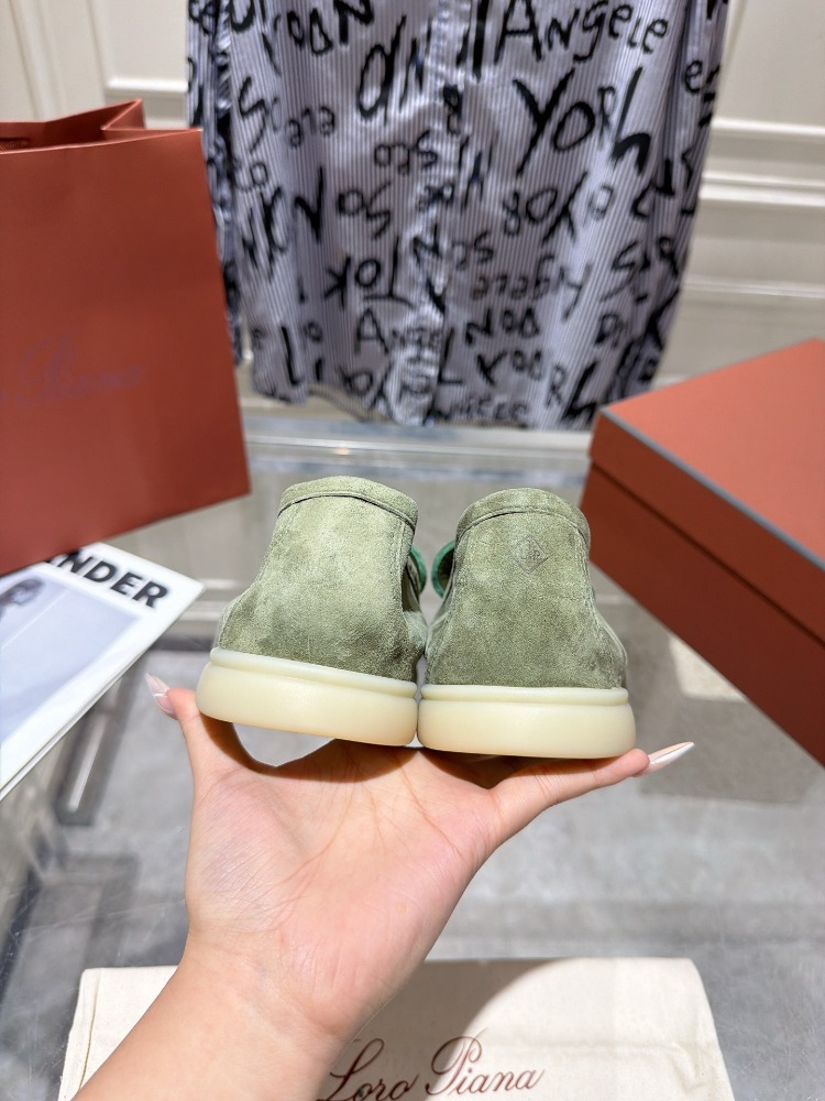 Loro Piana Summer Walk Loafer Suede Verde-Acqua 38-46