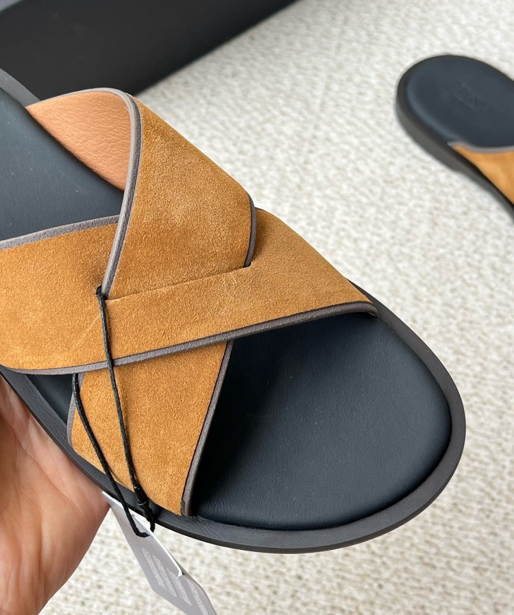 Zegna Almond Suede Sandal 39-45