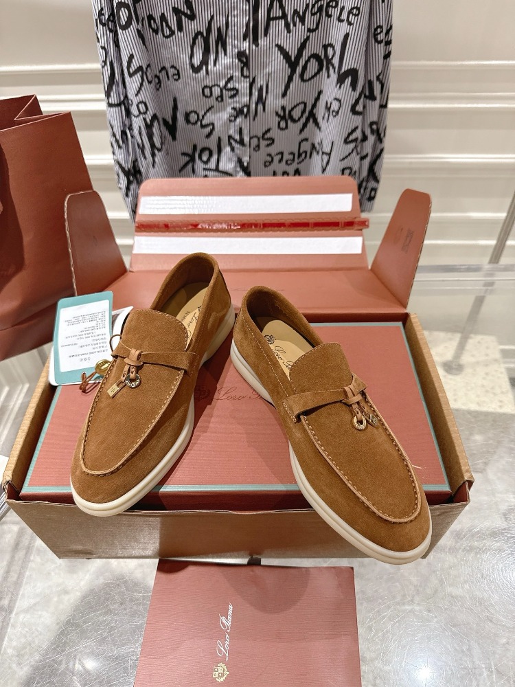 Loro Piana Summer Charms Walk Loafer Suede Colour Vicuna 38-46