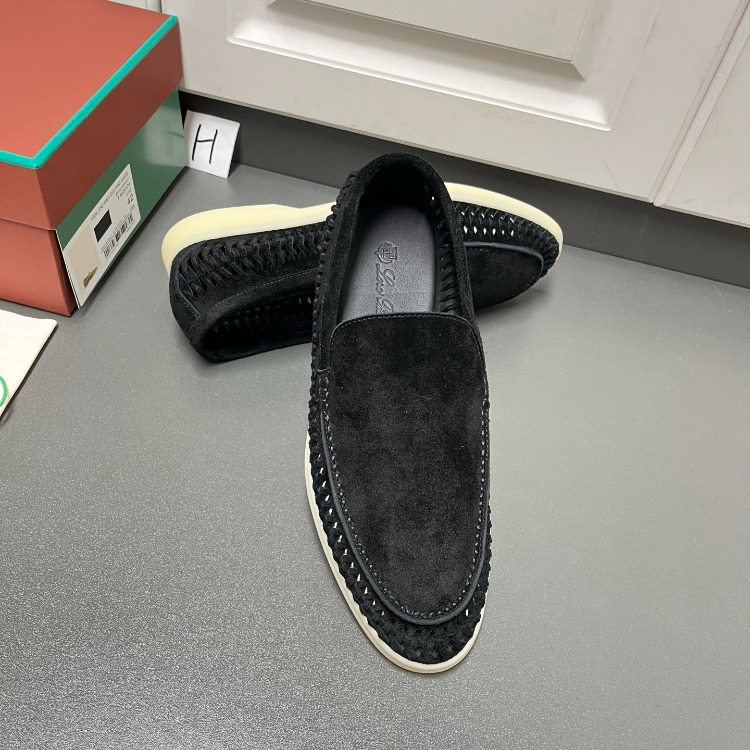 Loro Piana Summer Walk Loafer Suede Black | Loafers 39-45