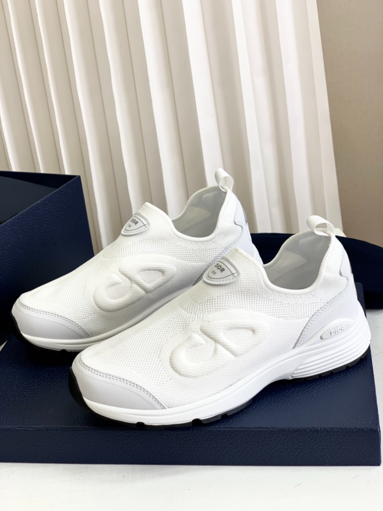 Dior Men's B30 Countdown Techical Mesh & Fabric White Slip On Sneakers 38-45