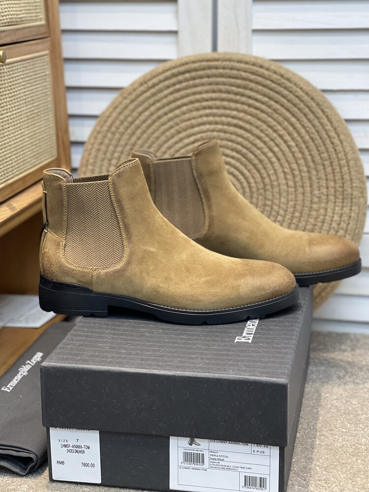 Zegna Camel Cortina Chelsea Boots 39-45