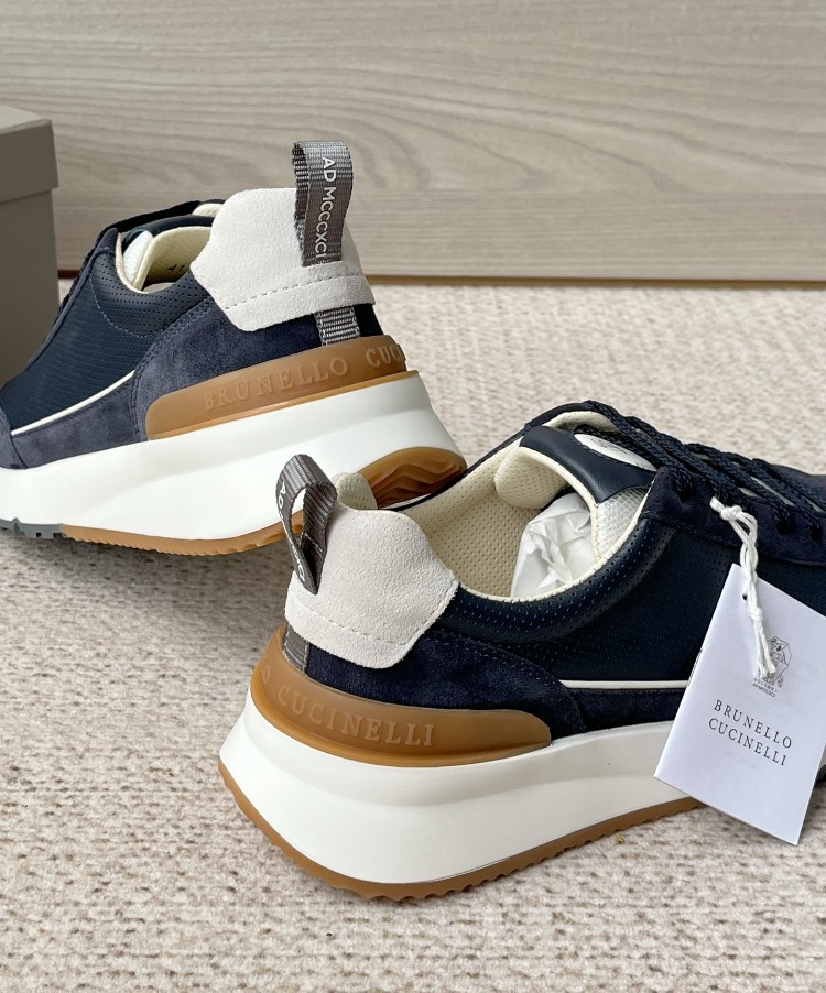 Brunello Cucinelli - Blue leather sneakers 39-45