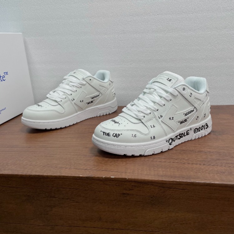Off White Out Of Office Leather Sneakers in WHITE 39-45