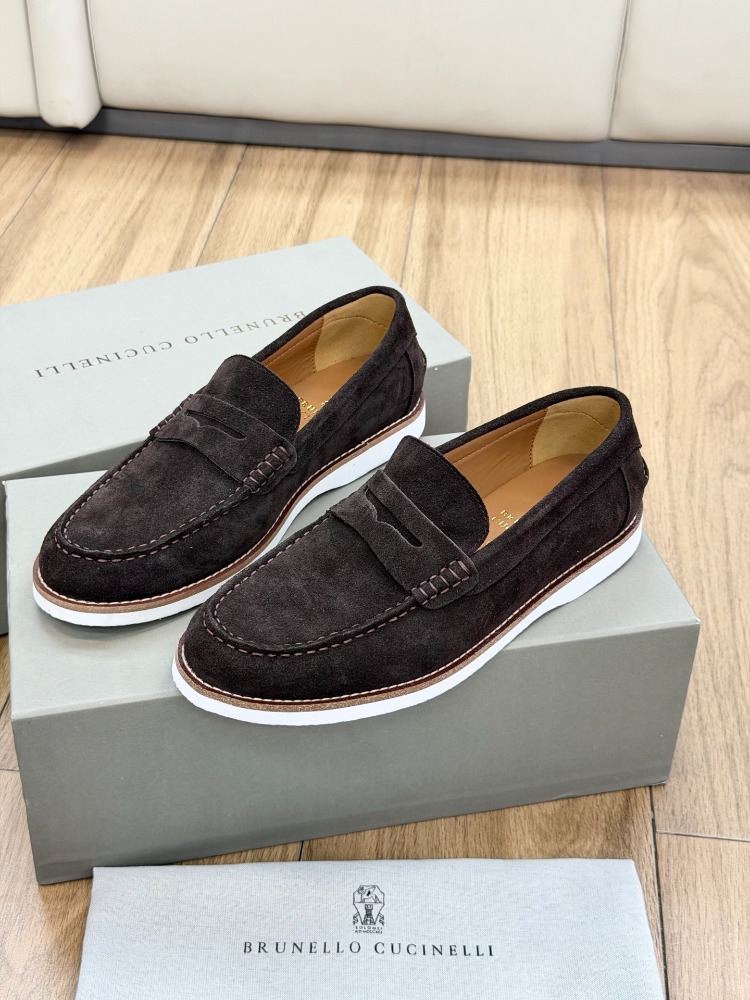 BRUNELLO CUCINELLI Suede Penny Loafers 39-45