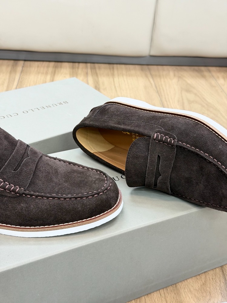 BRUNELLO CUCINELLI Suede Penny Loafers 39-45