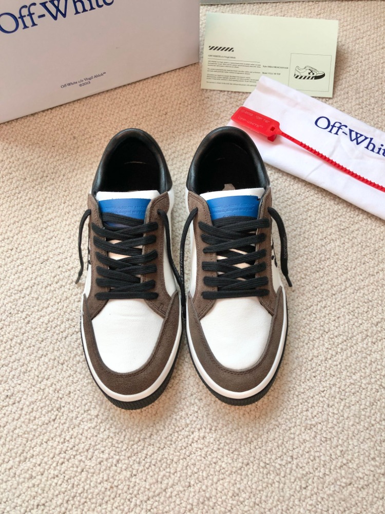 OFF-WHITE New Low Vulcanized Suede Brown&White 35-45