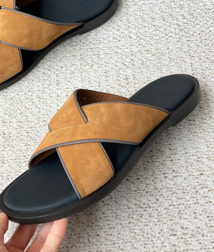 Zegna Almond Suede Sandal 39-45