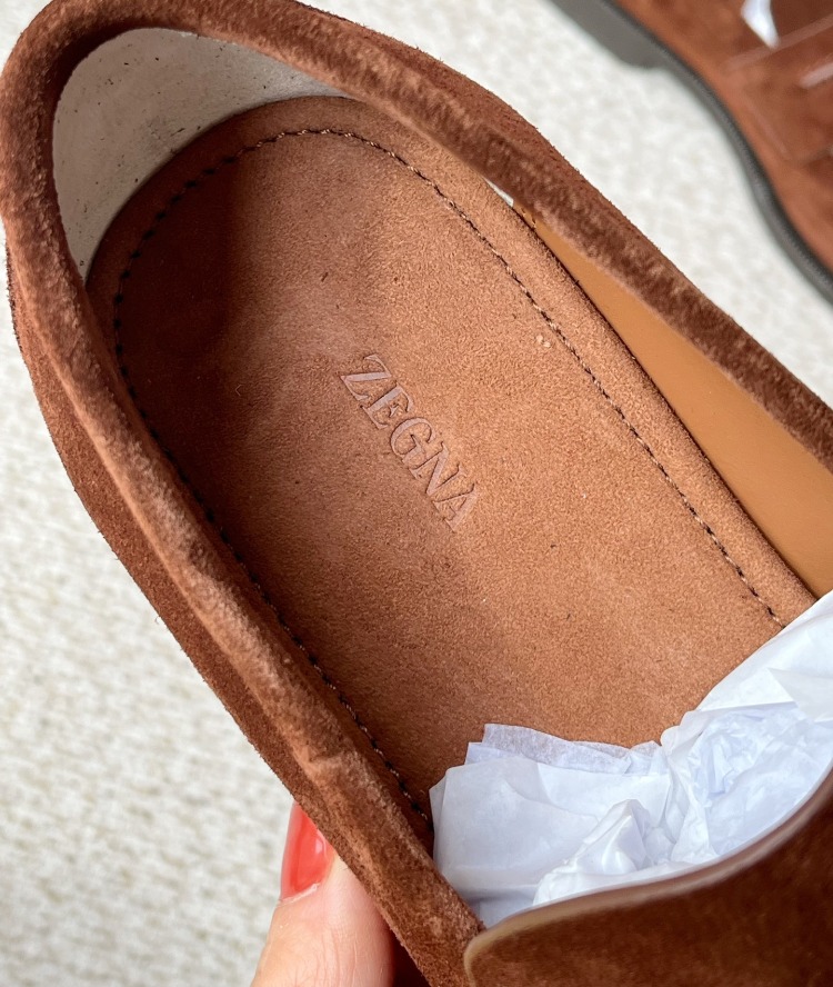 Zegna Dark Brown Suede Mocassin Corso Loafers 39-45