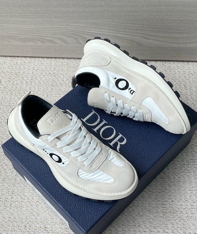 Squash Sneaker Gray Suede Calfskin and White Technical Fabric 39-45