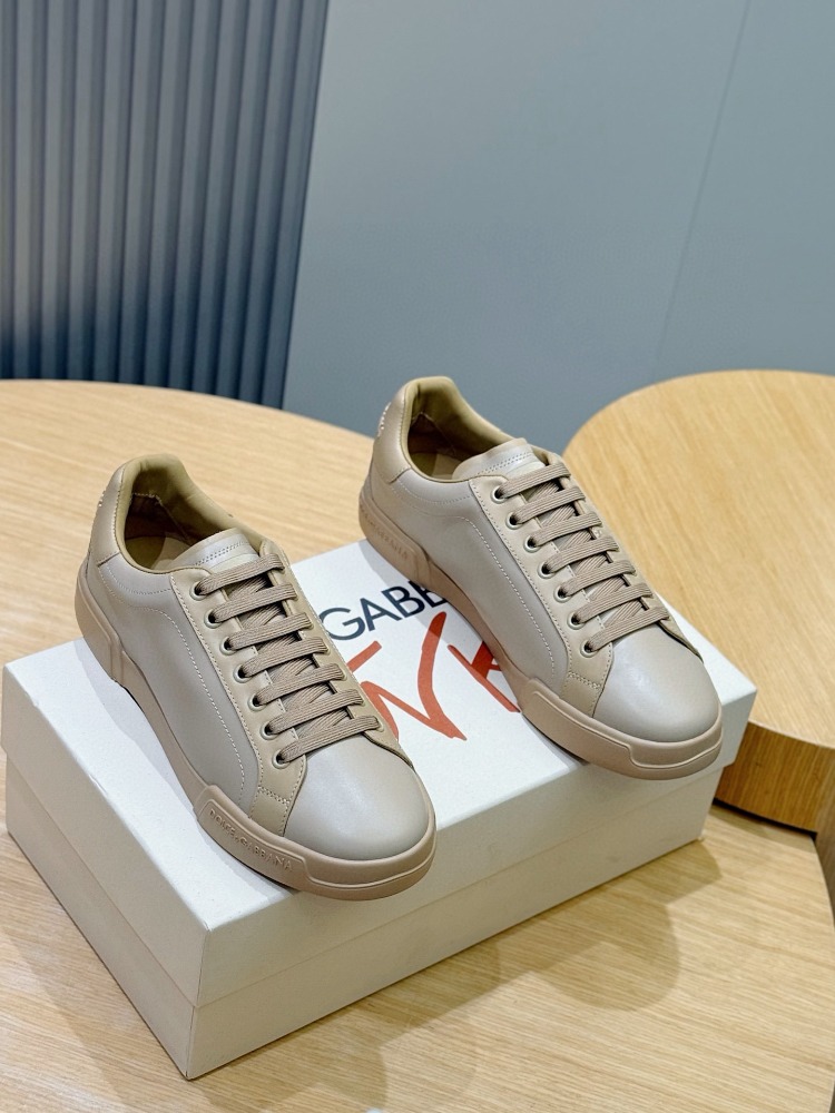 Dolce&Gabbana Brown Calfskin Nappa Portofino Sneakers 38-45