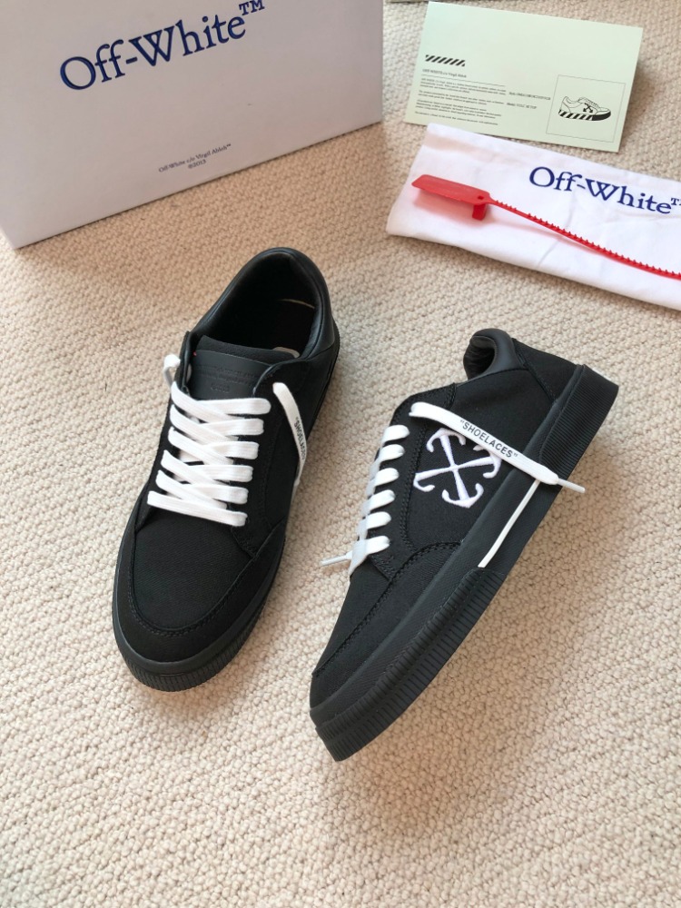 OFF-White Black/White Canvas Vulcanized in BLACK 35-45