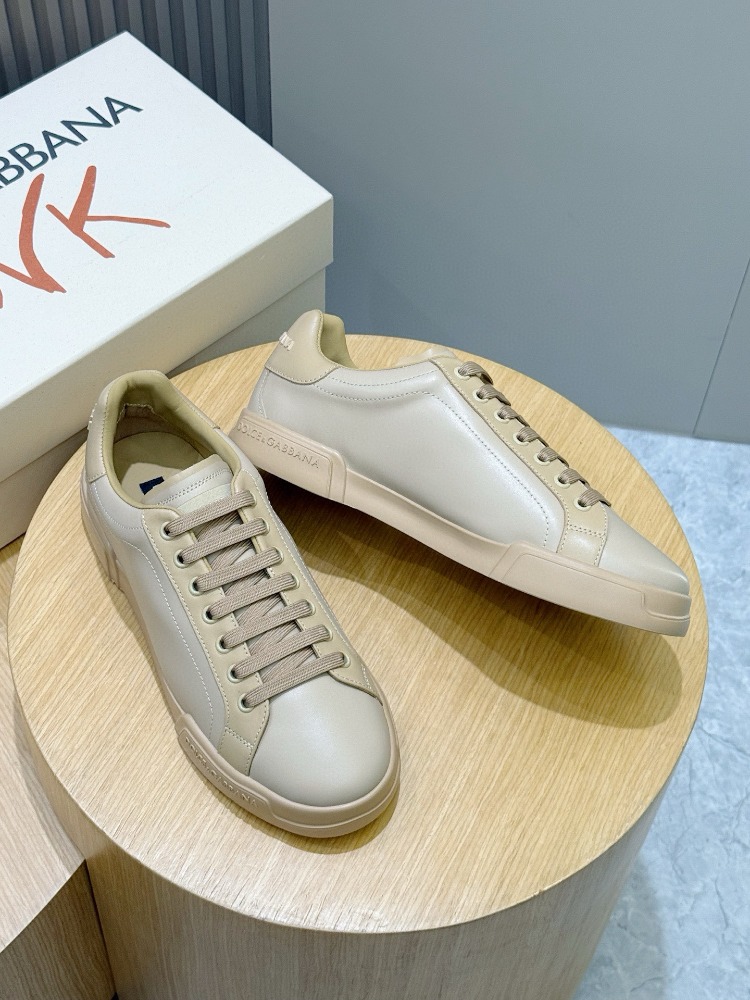 Dolce&Gabbana Brown Calfskin Nappa Portofino Sneakers 38-45